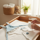 Terry cotton bath towel and mitt set