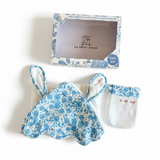 Terry cotton bath towel and mitt set