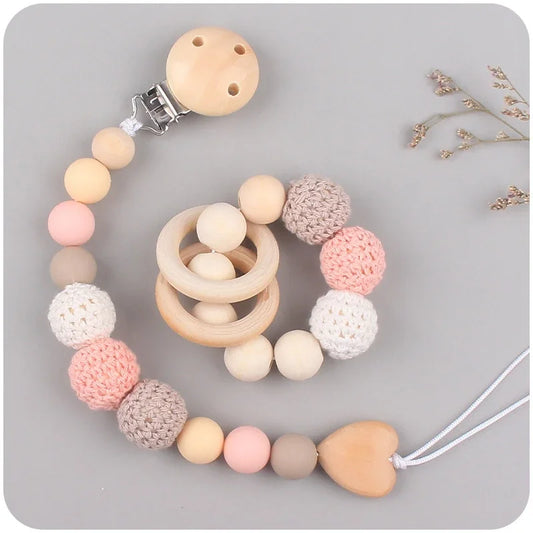 Pacifier Clip and Teether set
